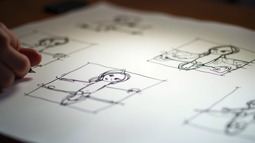 Esboços de animação e desenhos de personagens mostrando princípios de movimento